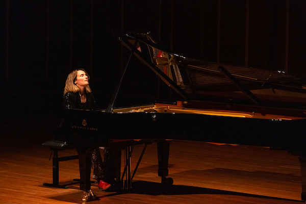 Pianist Hélène Grimaud at Jordan Hall. Photo: Robert Torres